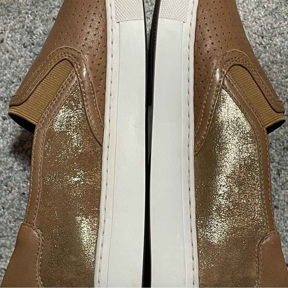 Trask Lillian Slip-On Leather Flat/Sneaker w/ Metallic Accents - Womens 7 - Picture 6 of 16